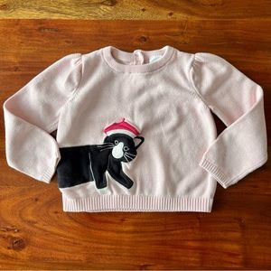 Toddler girl pink sweater 100% cotton